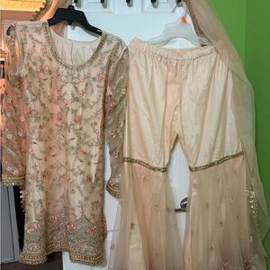 Embroidered Floral Outfit with Dupatta